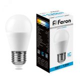 Лампа светодиодная LED 13вт Е27 дневной матовый шар 38106 FERON