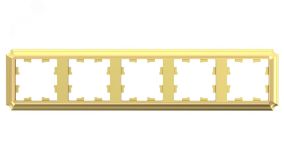 ATLASDESIGN ANTIQUE 5-постовая рамка,             универсальная 3ОЛОТО ATN101605 Systeme Electric
