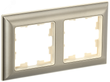 BRITE Рамка 2 поста РУ-2-Бр бежевый/шампань IEK BR-M22-12-3-K10 IEK