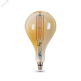 Лампа светодиодная филаментная LED 8 Вт 780 лм 2400К AC185-265В E27 груша А160 теплая золотистая колба Black Filament Gauss 149802008 GAUSS
