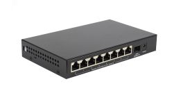 Коммутатор неуправляемый PoE+ 8 портов RJ45 100 Мб/с, 1хSFP, 80 Вт 141272 ORIGO