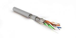 Кабель витая пара SFTP4-C7A-S23-IN-LSZH-GY-500 (500 м) экранир. S/FTP кат.7A 435485 Hyperline