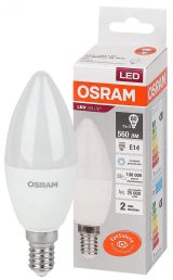 Лампа светодиодная LED 7 Вт E14 6500К 560Лм свеча 220 В (замена 60Вт) OSRAM 4058075579033 LEDVANCE