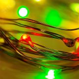 Гирлянда Роса 2 м, 20 LED, свечение мультиколор, тонкий батарейный блок 303-009-1 Neon-Night