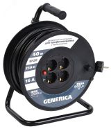 Удлинитель силовой  УК40 с термозащитой 4 места 2P+PE/40м 3х1.5мм2 GENERICA WKP20-16-04-40-G IEK