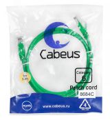 Патч-корд U/UTP, категория 6, 2xRJ45/8p8c, неэкранированный, зеленый, PVC, 1м 8684c Cabeus