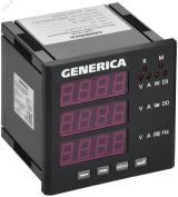 Мультиметр цифровой щитовой трехфазный DO RS-485 96х96мм LED GENERICA IDM21-5-3-3-LED-G IEK