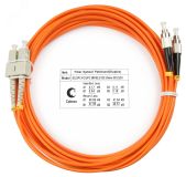 Шнур оптический duplex 5м SC-FC 62,5/125 мм LSZH 7621c Cabeus