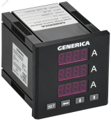 Амперметр цифровой щитовой трехфазный 72х72мм LED GENERICA IDA11-5-3-0-LED-G IEK