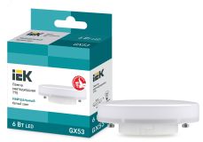 Лампа светодиодная T75 таблетка 6Вт 230В 4000К GX53 IEK LLE-T80-6-230-40-GX53 IEK