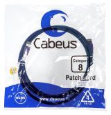 Патч-корд S/FTP, категория 8 (40G, 2000 MHz), 2xRJ45/8p8c, экранированный, синий, LSZH, 1.5 м 9702c Cabeus