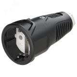 Розетка каб 16A/250V/2P+E/IP20 корпус черный, маркер белый 00-00027377 PCE