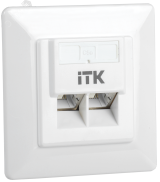 Розетка информационная внутренняя RJ45 кат. 5Е FTP 2 порта CS2-1C5EF-2-1 ITK