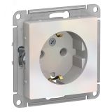 Розетка ATLASDESIGN с заземлением 16А механизм жемчуг ATN000443 Systeme Electric