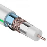 Кабель коаксиальный RG-6U+Cu, 75 Ом, Cu/Al/Cu/Al, 90%, две фольги, бухта 100 м, б, REXANT 01-2241 REXANT