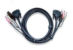 Кабель KVM DVI-Dх2, USB, аудио, 3 метра 1000332794 Aten