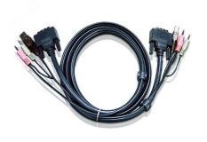 Кабель KVM DVI-Dх2, USB, аудио, 1.8 м. 1000266861 Aten
