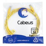 Патч-корд U/UTP, категория 5е, 2xRJ45/8p8c, неэкранированный, желтый, LSZH, 3м 9500c Cabeus