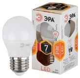 Лампа светодиодная Эра LED P45-7W-827-E27 (диод, шар, 7Вт, тепл, E27) Б0020550 ЭРА