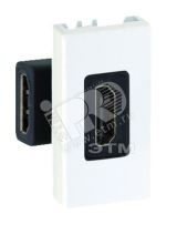 Разъем HDMI узкий (мама-мама) S27 слоновая кость 2701094-031 Simon