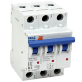 Выключатель автоматический трехполюсный 25А L 10кА AC OptiDin BM63-3L25-10-УХЛ3 262812 КЭАЗ