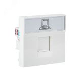 Розетка RJ45, категории 5e (ширина 2 модуля) E2MK015E-135-10 EKF