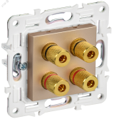 SKANDY Аудиорозетка 4-местная SK-A01Sa песочный IEK SK-S40-K98 IEK