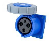 Розетка для скрытой проводки 2Р+РЕ 63А 220В IP67 РЩ-103 26268DEK Dekraft