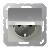 Штепсельная розетка SCHUKO 16A 250V алюминий с    крышкой A1520BFKLAL JUNG