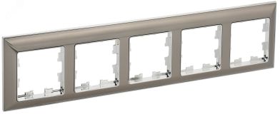 BRITE Рамка 5 постов РУ-5-Бр хром/никель IEK BR-M52-12-4-K23 IEK