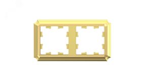 ATLASDESIGN ANTIQUE 2-постовая рамка, универсальная, ЗОЛОТО ATN101602 Systeme Electric