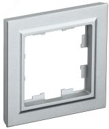 BRITE Рамка 1 пост РУ-1-БрА алюминий BR-M12-K47 IEK