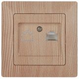 Розетка информационная RJ45, СУ, Solo, сосна, 4-303-11 Б0043388 ЭРА