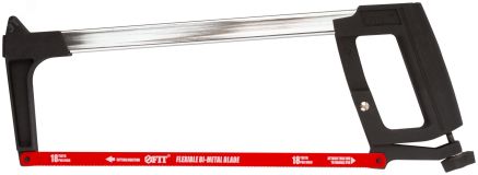 Ножовка по металлу 300 мм Профи (регулир.натяг, возможность работы под углом 45 гр), полотно Bi-Metal 40072 FIT