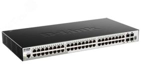 Коммутатор управляемый L2+ 48 портов 10/100/1000 Мб/с, 4хSFP+ 117347 D-Link