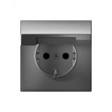 ARTGALLERY розетка с заземл. со шторк. с крышкой, 16А, IP20, механизм, сталь GAL000946 Systeme Electric
