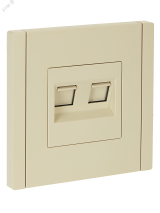 FORTE&PIANO Розетка компьютерная двойная RJ45 кат.5E FP433 ваниль IEK FP-K20-1-K10 IEK
