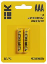 Батарейка щелочная Alkaline LR03/AAA (2шт/блистер) IEK ABT-LR03-OP-L02 IEK