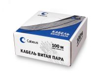 Витая пара UTP (U/UTP). категория 5e. 4 пары (24 AWG). одножильный. PVC нг(А)-LS. зеленый (100 м) 7250c-5 Cabeus