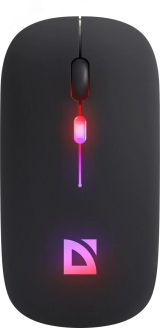 Мышь беспроводная Touch MM-997, оптическая , 2.4+BT, RGB, 400mAh, бесшумные кнопки, черная 52997 Defender