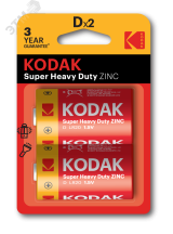 Батарейка R20-2BL SUPER HEAVY DUTY Zinc [KDHZ-2] (24/120/5040) Б0005135 KODAK