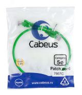 Патч-корд U/UTP, категория 5е, 2xRJ45/8p8c, неэкранированный, зеленый, LSZH, 0.5м 9504c Cabeus