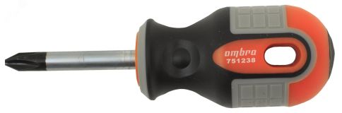 Отвертка стержневая крестовая ROUND GRIP, PH2x38 мм 055139 Ombra