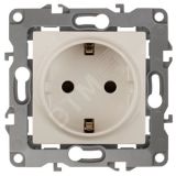 Розетка 2P+E Schuko, 16A-250В, б.л., Эра12, слоновая кость, 12-2001-02 Б0014682 ЭРА