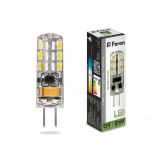 Лампа светодиодная LED 2вт 12в G4 белый капсульная 25448 FERON