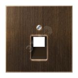 Накладка для 1-ой телефонной/компютерной розетки  IAE/UAE (1 x 8-пол.)   Серия LS990  Материал- металл  Цвет- античная латунь ME2969-1UAAT JUNG