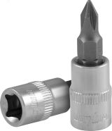 Насадка торцевая 1/4''DR с вставкой-битой крестовой, РН1 055663 Ombra