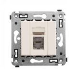 Avanti Компьютерная розетка RJ-45 в стену, кат.6 одинар  ая экранированная  Ванильная дымка 4405393 DKC