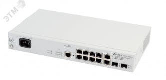 Коммутатор управляемый L2 PoE+ 8 портов 10/100/1000 Мб/с, 2хSFP, 220В AC 1000696121 ELTEX