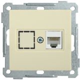 РK10-1-Б Розетка компьютерная RJ45 Cat5e BOLERO кремовый IEK